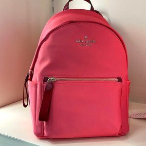Kate Spade Chelsea Nylon Medium Backpack Deep Dahlia Pink